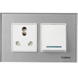 Crabtree Murano Glass Cover Plate Silky Silver | iRely.in Bangalore