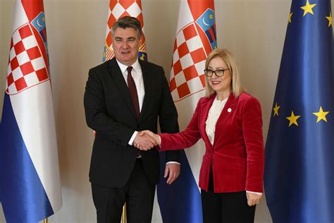 President Milanović Meets with Speaker of the Parliament of the Republic of Albania Lindita ...