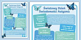 Światowy Dzień Świadomości Autyzmu | Kolorowanka