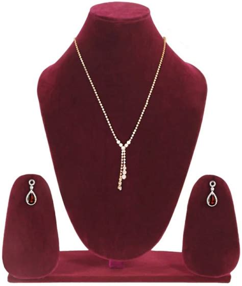 Fashionable Jewel Jewellery Dummy Maroom Velvet Finish Necklace Display ...