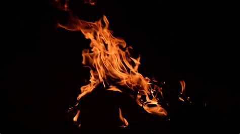 Download wallpaper 2560x1440 flame, fire, bonfire, element, dark ...