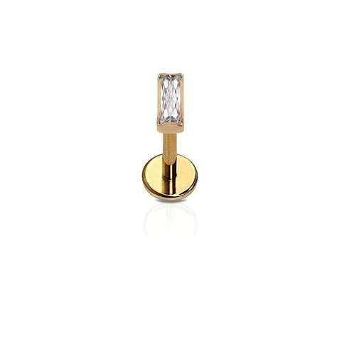 Baguette Gem Flat Back Stud - Cords Club