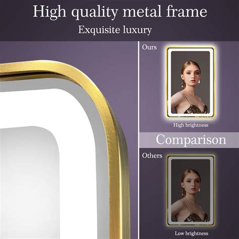 TiliKuly 20 x 30 Inch Gold Vanity Mirror with Lights Gold India | Ubuy