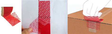 Bapna Void & Tamper Proof Security Tape - 48 mm x 50 Meter - Red Total ...