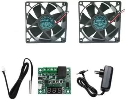 FUTURONICS Combo Of W1209 + 12v 2Amp Adapter + 2 Piece 3.5 inch fan ...