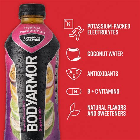 BODYARMOR Sports Drink Sports Beverage, Tropical Passionfruit, Coconut ...
