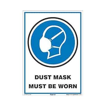 buysafetyposters.com - Wear Dust Mask Display Sign in English - Hard ...