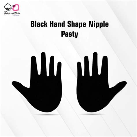 Kaamastra Black Hand Shape Nipple Pasty