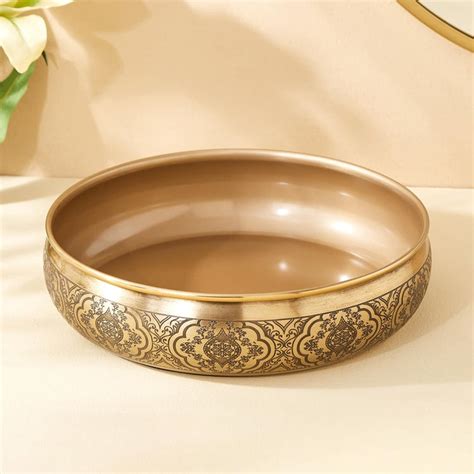 Buy Austin Metal Embossed Decorative Bowl from Home Centre at just INR ...