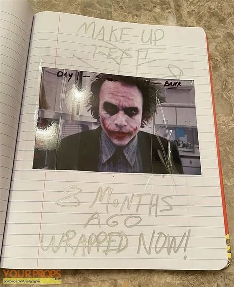 The Joker | Heath Ledger’s diary while filming his role as the Joker in ...