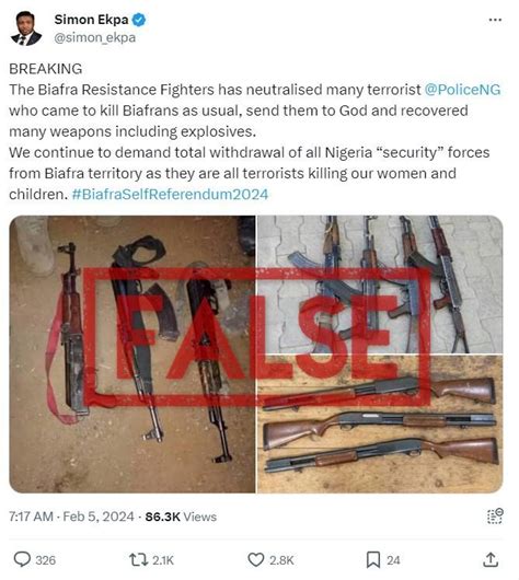 Photos falsely claimed to show arms seized from police in Nigeria ...