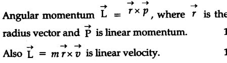 Give an expression for angular momentum in vector notations - CBSE ...
