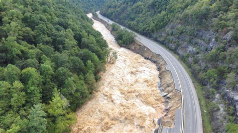 See the damage to I-40 in North Carolina near the Tennessee border