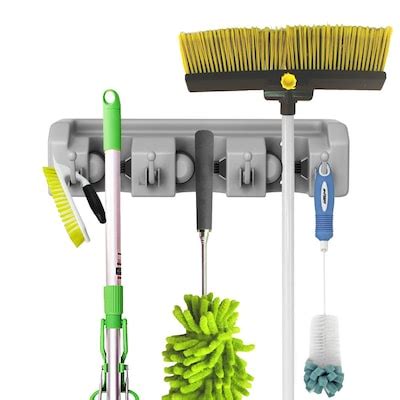 Mop and broom holder Storage & Organization at Lowes.com