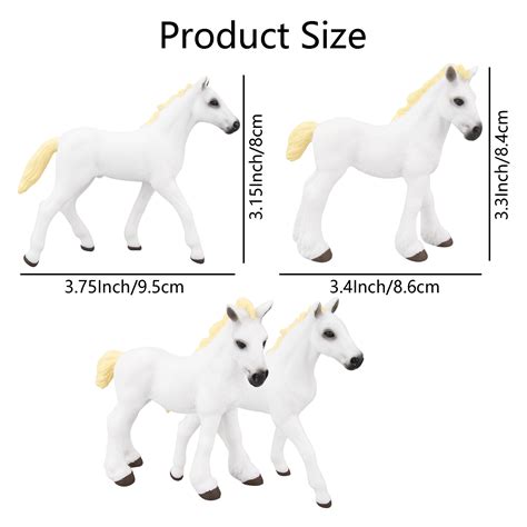 Buy TOYMANY 6PCS 3-4 Realistic Horse Pony Figurines Set, Detailed ...