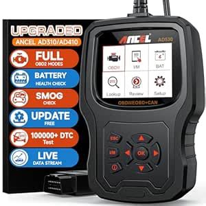 ANCEL AD530 Vehicle OBD2 Scanner Car Code Reader Diagnostic Scan Tool ...