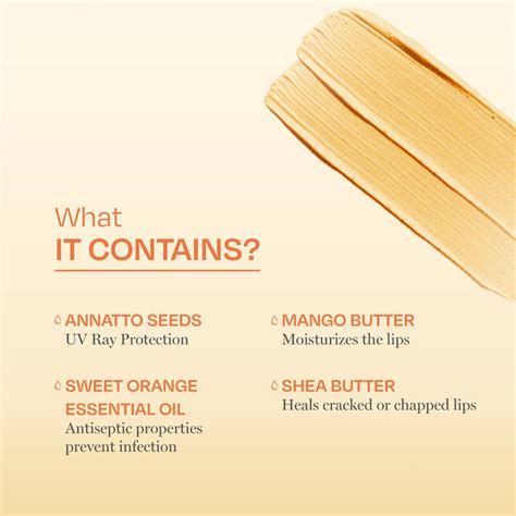 Orange Lip Balm for Women & Men | Long-Lasting Hydration & Natural Tin ...