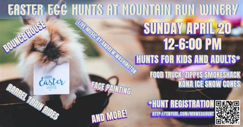 Adult & Kids Easter Egg Hunts at Mountain Run Winery, Mountain Run ...
