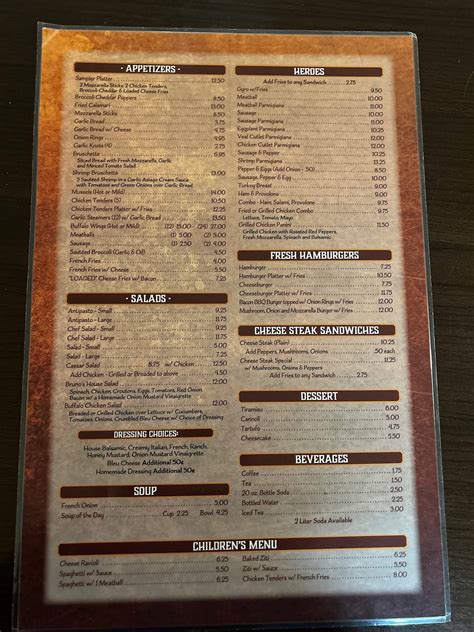 Menu at Brother Bruno's Pizza pizzeria, Lords Valley, 739