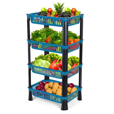 Biltoxi Multipurpose Plastic Storage Rack for Kitchen, Onion Potato ...