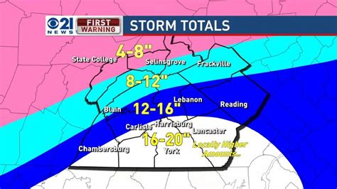 Where snow could be measured in inches — or feet — in the East this weekend