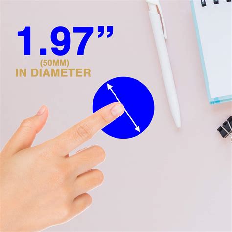 Buy 2 Inch Dot Matte Blue Color Code Labels for Color Coding and ...