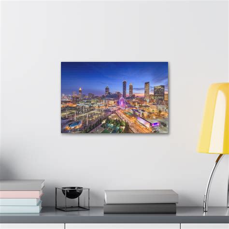 Latitude Run® Atlanta Night Skyline Canvas Artwork Breathtaking Stunning Cityscape | Wayfair