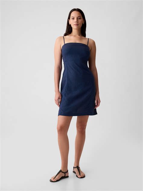 Linen-Blend Mini Dress | Gap