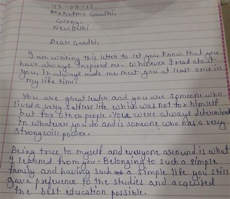 Dear bapu you are immortal letter writing 500 words for post office ...