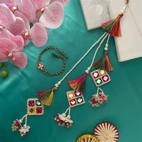 Buy Digital Dress Room Multicolour Rakhi with Lumba Online