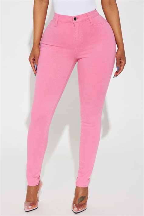 Classic Color High Waist Skinny Jeans - Pink | Fashion Nova