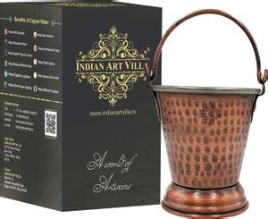 INDIAN ART VILLA Brass Serving Bowl Steel Copper Hammered Design ...