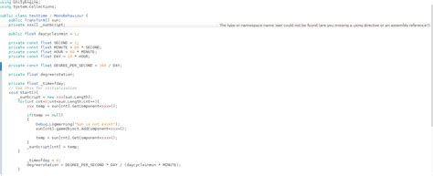 Image result for Error Type Namespace Cannot Be Found Unity