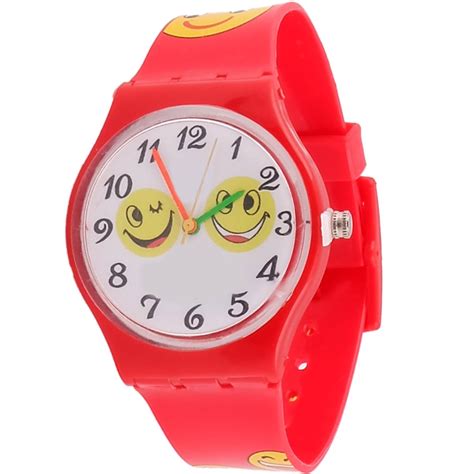 Super Drool Red Smiley Strap Analog Wrist Watch : Amazon.in: Fashion