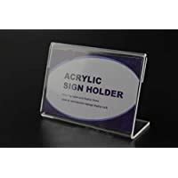 SIGNOOGLE Acrylic L Shape Price Name Plate Card Menu Sign Display Label ...