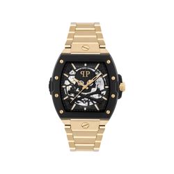 Philipp Plein Black Tonneau Golden Metal Bracelet Dial Automatic Men's ...