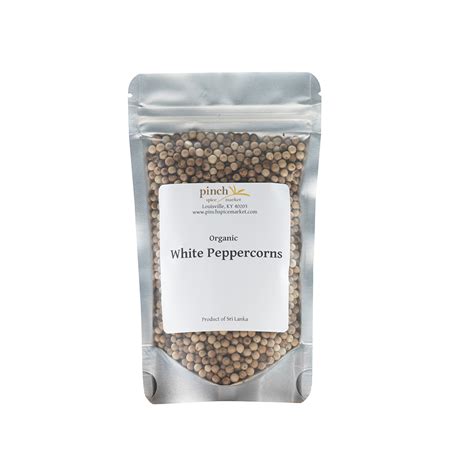 Whole White Peppercorns: Organic & Fair Trade Peppercorns