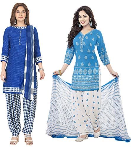 Buy Jevi Prints Women's Unstitched Faux Crepe Wrinkle Free Dress ...