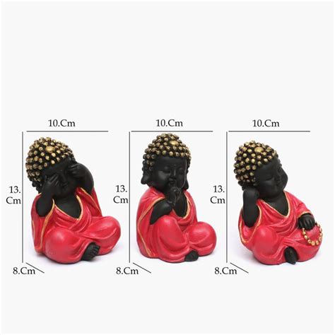 Buy VEDAS Mystical Indiana Stella Set of 3 Polyresin Monk Figurines ...