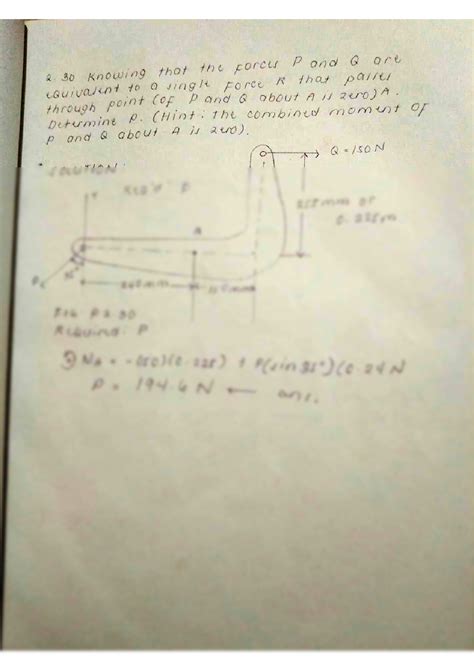 Statics Moment Problem Example 的图像结果
