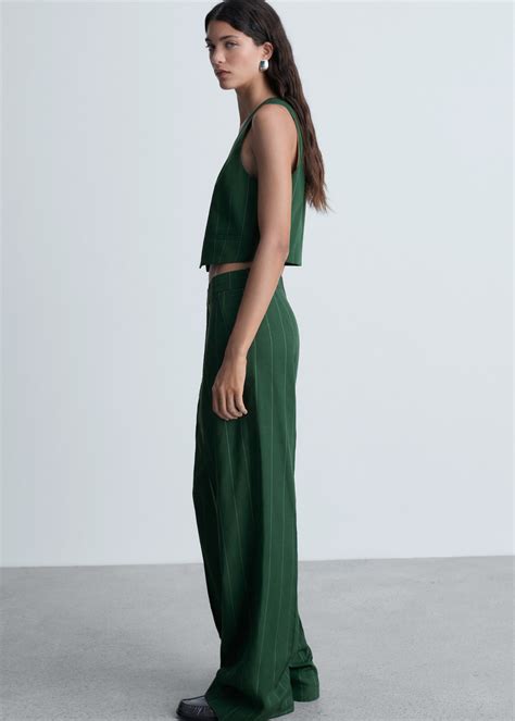 Pinstripe suit trousers - Women | MANGO United Kingdom