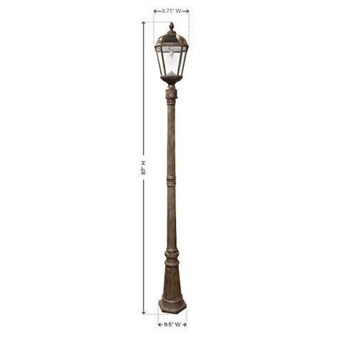 Gama Sonic Royal Bulb 87-in H Weathered Bronze Solar LED Post Light GS ...