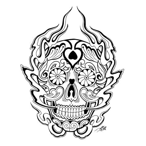 Miami Ink Mexican Death Mask 01 Wall sticker | wall-art.com