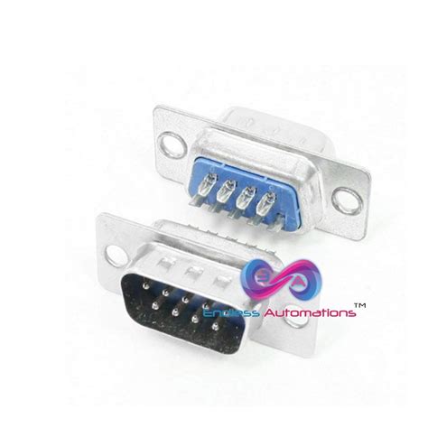 Endless Automations™ 5 Pcs DB9 Male D-Sub Solder Type Adapter ...