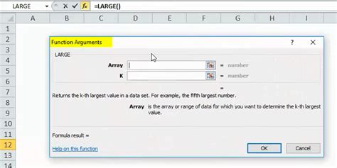 Image result for Using Large Function in Excel