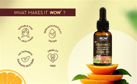 WOW Skin Science Brightening 20% Vitamin C Face Serum | Boost Collagen ...