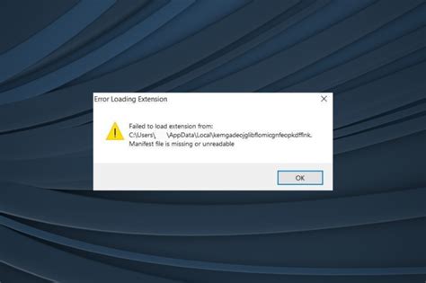 Image result for Error Loading Extension