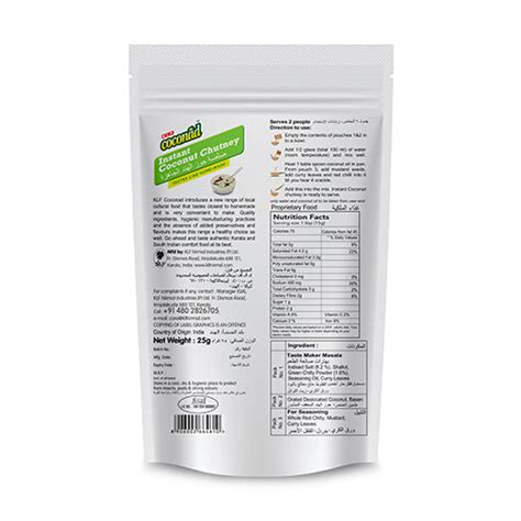 KLF Coconad Instant Coconut Chutney 50 GM (Pack of 6) – KLF Nirmal