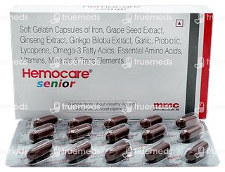 Hemocare Senior Capsule 15 - Uses, Side Effects, Dosage, Price | Truemeds
