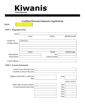 Certified Kiwanis Instructor Application - Kiwanisecc - Fill and Sign ...